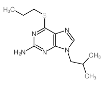 9H-Purin-2-amine,9-(2-methylpropyl)-6-(propylthio)- structure