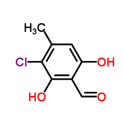 3-Chloro-2,6-dihydroxy-4-methylbenzaldehyde structure