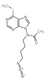 Acetamide,N-(4-azidobutyl)-N-[6-(methylthio)-9H-purin-9-yl]- Structure
