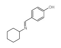 Phenol,4-[(cyclohexylimino)methyl]- Structure