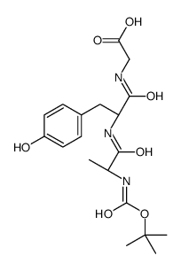 2-[[(2S)-3-(4-hydroxyphenyl)-2-[[(2S)-2-[(2-methylpropan-2-yl)oxycarbonylamino]propanoyl]amino]propanoyl]amino]acetic acid Structure