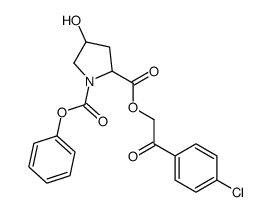 2-O-[2-(4-chlorophenyl)-2-oxoethyl] 1-O-phenyl 4-hydroxypyrrolidine-1,2-dicarboxylate Structure