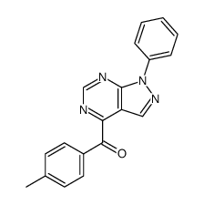 (1-phenyl-1H-pyrazolo[3,4-d]pyrimidin-4-yl)-p-tolyl-methanone结构式