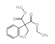 ethyl methyl 2-ethyl-2-phenyl-propanedioate结构式