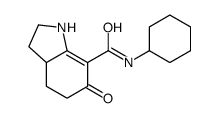 N-cyclohexyl-6-oxo-1,2,3,3a,4,5-hexahydroindole-7-carboxamide结构式