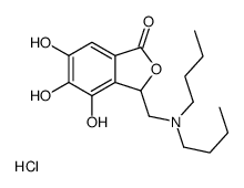 3-[(dibutylamino)methyl]-4,5,6-trihydroxy-3H-2-benzofuran-1-one,hydrochloride结构式