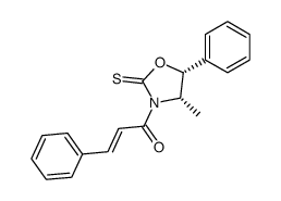 (4S,5R)-4-methyl-5-phenyl-3-[(E)-phenylprop-2-enoyl]-1,3-oxazolidine-2-thione Structure