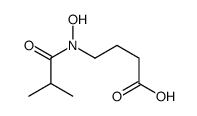 Butanoic acid,4-[hydroxy(2-methyl-1-oxopropyl)amino]- Structure