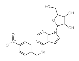 2-(hydroxymethyl)-5-[5-[(4-nitrophenyl)methylselanyl]-2,4,9-triazabicyclo[4.3.0]nona-2,4,7,10-tetraen-9-yl]oxolane-3,4-diol picture