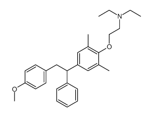 N,N-diethyl-2-[4-[2-(4-methoxyphenyl)-1-phenylethyl]-2,6-dimethylphenoxy]ethanamine结构式