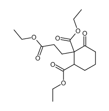 β-(1.2-Diaethoxycarbonyl-6-keto-cyclohexyl)propionsaeureaethylester结构式