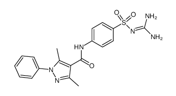 3,5-dimethyl-1-phenyl-1H-pyrazole-4-carboxylic acid 4-carbamimidoylsulfamoyl-anilide Structure