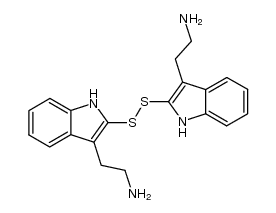 bis-[3-(2-amino-ethyl)-indol-2-yl]-disulfide Structure