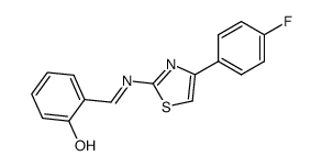 2-{[4-(4-fluoro-phenyl)-thiazol-2-ylimino]-methyl}-phenol Structure