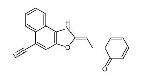 2-[2-(6-oxocyclohexa-2,4-dien-1-ylidene)ethylidene]-1H-benzo[e][1,3]benzoxazole-5-carbonitrile结构式