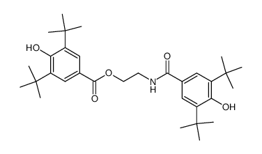 N-(3',5'di-t-butyl-4'-hydroxybenzoyloxyethyl)-3,5-di-t-butyl-4-hydroxybenzamide Structure