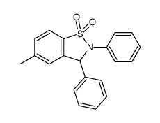 5-methyl-2,3-diphenyl-3H-1,2-benzothiazole 1,1-dioxide结构式