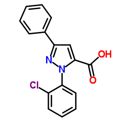 1-(2-Chlorophenyl)-3-phenyl-1H-pyrazole-5-carboxylic acid Structure