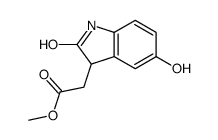 methyl 2-(5-hydroxy-2-oxo-1,3-dihydroindol-3-yl)acetate结构式