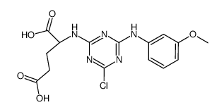 N-[4-chloro-6-(3-methoxy-anilino)-[1,3,5]triazin-2-yl]-glutamic acid结构式