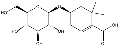 (4R)-2,6,6-Trimethyl-4β-(β-D-glucopyranosyloxy)-1-cyclohexene-1-carboxylic acid结构式