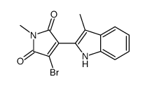 3-bromo-1-methyl-4-(3-methyl-1H-indol-2-yl)pyrrole-2,5-dione结构式