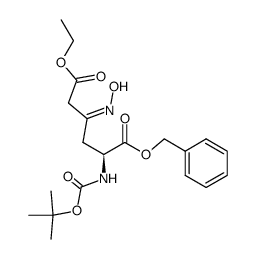 (S)-2-tert-Butoxycarbonylamino-4-[(Z)-hydroxyimino]-hexanedioic acid 1-benzyl ester 6-ethyl ester Structure