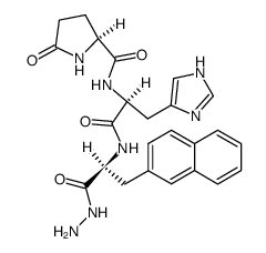 3-naphthalen-2-yl-2-[Nα-(5-oxo-prolyl)-histidylamino]-propionic acid hydrazide Structure