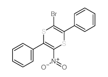 1,4-Dithiin,2-bromo-5-nitro-3,6-diphenyl- structure