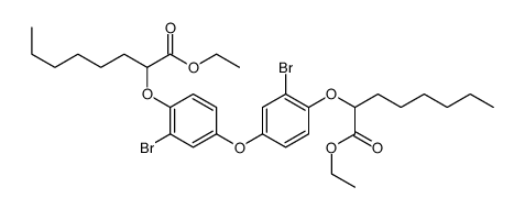 ethyl 2-[2-bromo-4-[3-bromo-4-(1-ethoxy-1-oxooctan-2-yl)oxyphenoxy]phenoxy]octanoate结构式