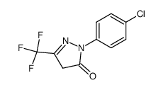 2-(4-chlorophenyl)-5-(trifluoromethyl)-2,4-dihydro-3H-pyrazol-3-one结构式