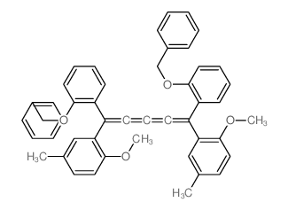 Benzene,1,1'-[1,5-bis(2-methoxy-5-methylphenyl)-1,2,3,4-pentatetraene-1,5-diyl]bis[2-(phenylmethoxy)-结构式