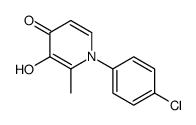 1-(4-chlorophenyl)-3-hydroxy-2-methylpyridin-4-one结构式