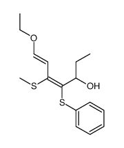 7-ethoxy-5-methylsulfanyl-4-phenylsulfanylhepta-4,6-dien-3-ol结构式