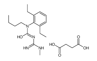 butanedioic acid,1-butyl-1-(2,6-diethylphenyl)-3-(N'-methylcarbamimidoyl)urea结构式