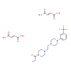 but-2-enedioic acid, 1-[4-[2-[4-[3-(trifluoromethyl)phenyl]piperazin-1-yl]ethyl]piperazin-1-yl]propan-1-one Structure