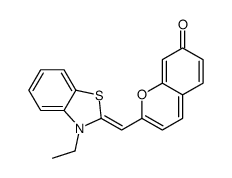 2-[(3-ethyl-1,3-benzothiazol-2-ylidene)methyl]chromen-7-one结构式