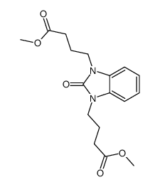 methyl 4-[3-(4-methoxy-4-oxobutyl)-2-oxobenzimidazol-1-yl]butanoate Structure