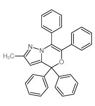 8-methyl-2,3,5,5-tetraphenyl-4-oxa-1,9-diazabicyclo[4.3.0]nona-2,6,8-triene Structure