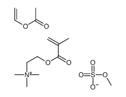 ethenyl acetate,methyl sulfate,trimethyl-[2-(2-methylprop-2-enoyloxy)ethyl]azanium Structure