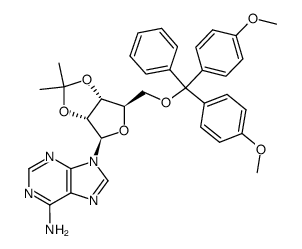 O5'-(4,4'-dimethoxy-trityl)-O2',O3'-isopropylidene-adenosine Structure