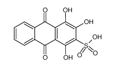 1,3,4-trihydroxy-9,10-dioxo-9,10-dihydro-anthracene-2-sulfonic acid Structure