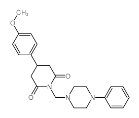 2,6-Piperidinedione,4-(4-methoxyphenyl)-1-[(4-phenyl-1-piperazinyl)methyl]- picture