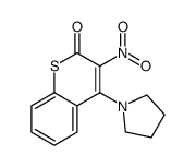 3-nitro-4-pyrrolidin-1-ylthiochromen-2-one结构式