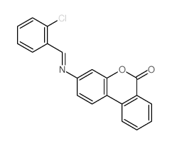 3-[(2-chlorophenyl)methylideneamino]benzo[c]chromen-6-one结构式