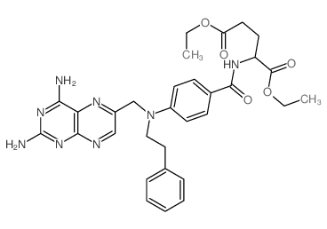 diethyl 2-[[4-[(2,4-diaminopteridin-6-yl)methyl-phenethyl-amino]benzoyl]amino]pentanedioate结构式