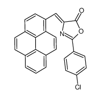 2-(4-chlorophenyl)-4-(pyren-1-ylmethylidene)-1,3-oxazol-5-one结构式