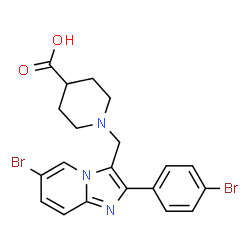 1-[6-BROMO-2-(4-BROMOPHENYL)IMIDAZO[1,2-A]PYRIDIN-3-YLMETHYL]PIPERIDINE-4-CARBOXYLICACID picture