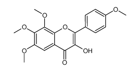 3-hydroxy-6,7,8-trimethoxy-2-(4-methoxy-phenyl)-chromen-4-one结构式