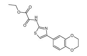 ethyl 2-((4-(2,3-dihydrobenzo[b][1,4]dioxin-6-yl)thiazol-2-yl)amino)-2-oxoacetate Structure